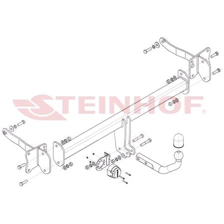 Steinhof Towbar (fixed with 2 bolts) for Peugeot 308 III (5D) 2021 Onwards