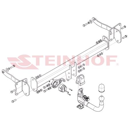 Steinhof Automatic Detachable Towbar (vertical system) for Peugeot 308 III (5D) 2021 Onwards