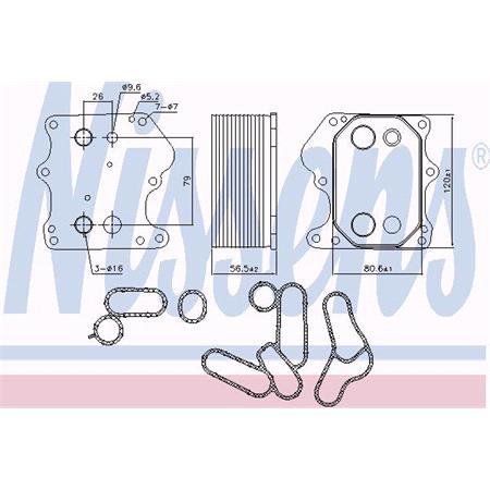 Nissens Engine Oil Cooler   91128