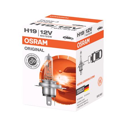 Osram Original 12V H19 60/55W Pu43t 3 Single Bulb