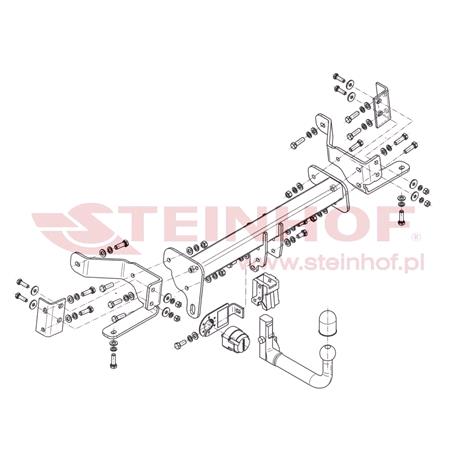 Steinhof Automatic Detachable Towbar (vertical system) for Vauxhall ANTARA,  2006 to 2015