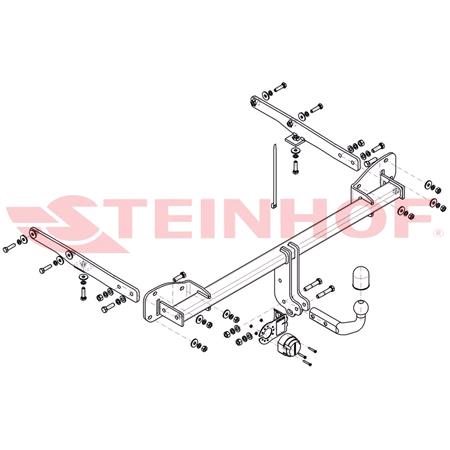 Steinhof Towbar (fixed with 2 bolts) for Vauxhall ASTRA Estate, 2016 Onwards