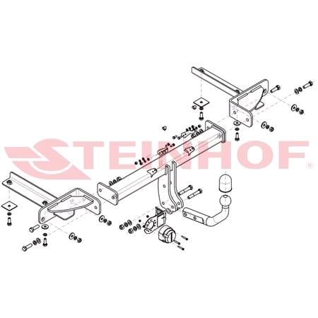 Steinhof Towbar (fixed with 2 bolts) for Vauxhall ASTRA GTC Mk VI, 2011 2015