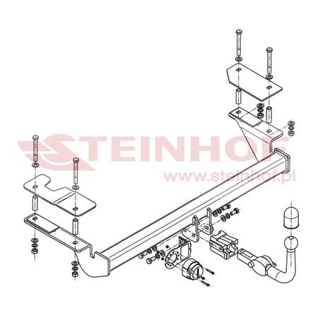 Steinhof Automatic Detachable Towbar (horizontal system) for Opel ASTRA H, 2004 2009