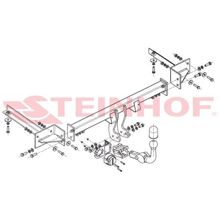 Steinhof Automatic Detachable Towbar (horizontal system) for Opel CORSA D,  2006 to 2014