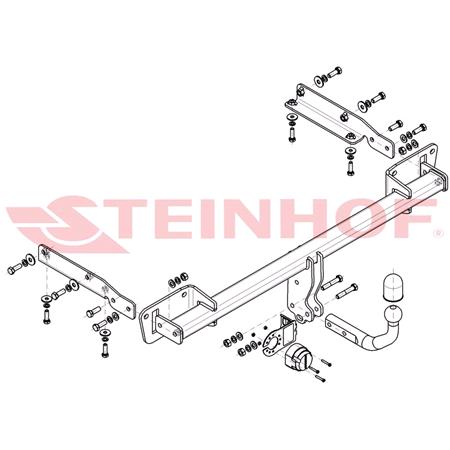 Steinhof Towbar (fixed with 2 bolts) for Vauxhall ASTRA, 2015 Onwards