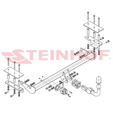 Steinhof Automatic Detachable Towbar (horizontal system) for Opel ASTRA H Saloon, 2007 2009