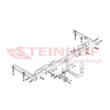 Steinhof Towbar (fixed with 2 bolts) for Vauxhall ASTRA Mk VI Saloon, 2012 to 2015