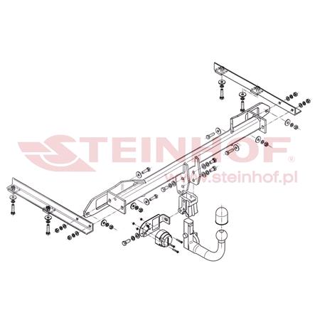 Steinhof Automatic Detachable Towbar (vertical system) for Vauxhall ASTRA Mk VI Saloon, 2012 to 2015