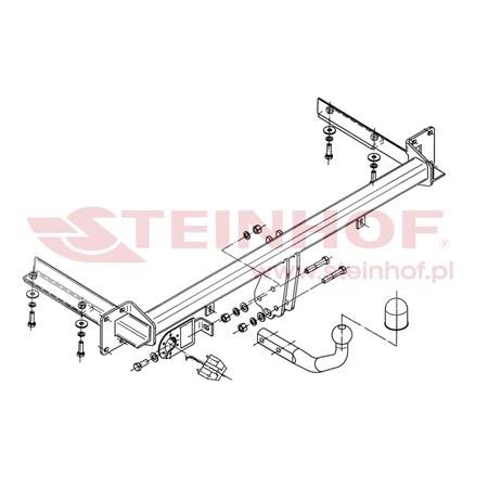 Steinhof Towbar (fixed with 2 bolts) for Vauxhall ASTRA MK V Estate, 2004 2009