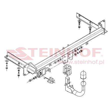 Steinhof Automatic Detachable Towbar (vertical system) for Vauxhall ASTRA MK V Estate, 2004 2009