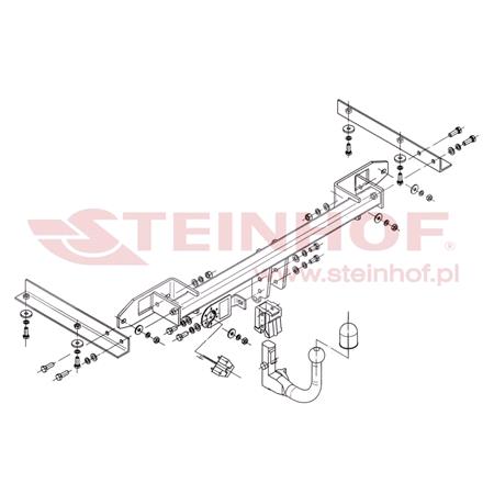 Steinhof Automatic Detachable Towbar (vertical system) for Vauxhall ASTRA Mk VI,  2009 to 2015