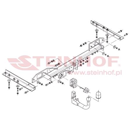 Steinhof Automatic Detachable Towbar (vertical system) for Opel INSIGNIA Hatchback, 2008 2017