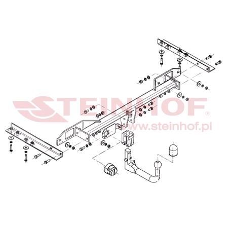 Steinhof Automatic Detachable Towbar (vertical system) for Opel INSIGNIA A Country Tourer, 2008 2017