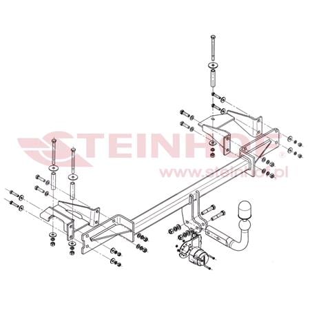 Steinhof Towbar (fixed with 2 bolts) for Opel MERIVA,  2003 to 2010