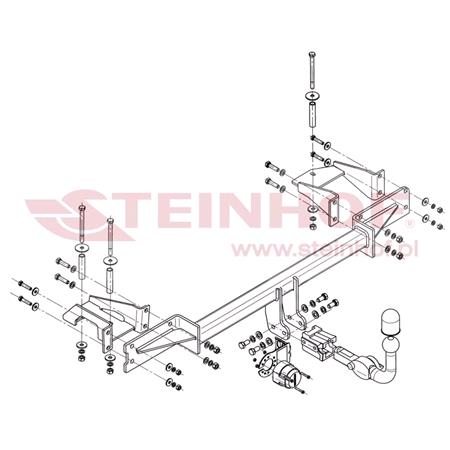 Steinhof Automatic Detachable Towbar (horizontal system) for Opel MERIVA,  2003 to 2010