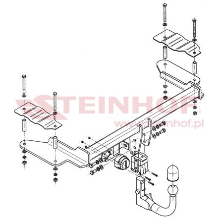 Steinhof Automatic Detachable Towbar (vertical system) for Opel VECTRA C, 2002 2008