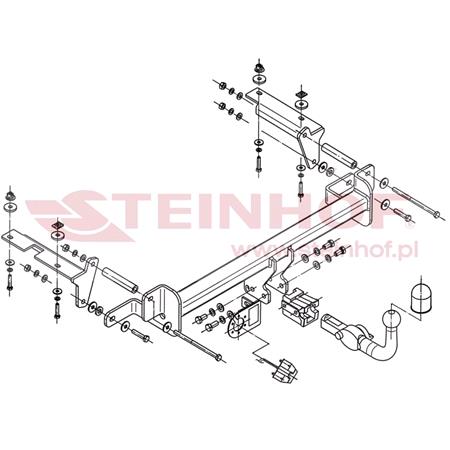 Steinhof Automatic Detachable Towbar (horizontal system) for Vauxhall ZAFIRA Mk II,  2005 to 2014