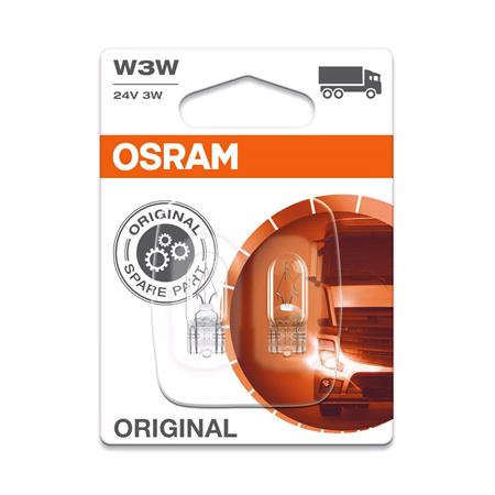 Osram Original 24V W3W W2.1x9.5d Truck Bulb   Twin Pack