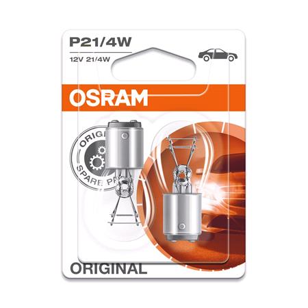 Osram Original P21 4W 12V Bulb    Twin Pack