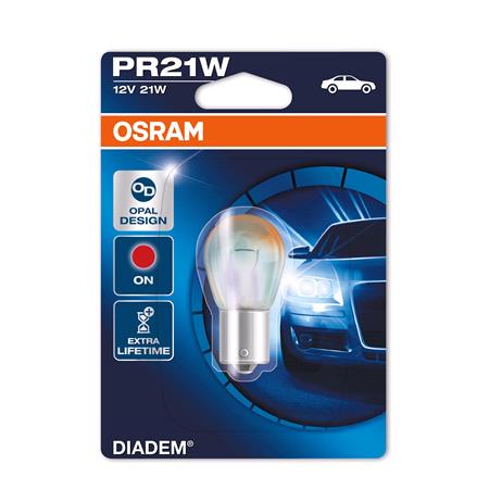 Osram Original 12V PR21W 21W BAW15s   Diadem Red   Single Bulb
