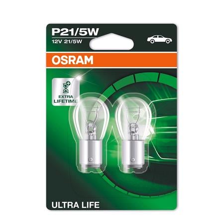 Osram ultra Life P21 5W 12V Bulb    Twin Pack