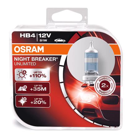 Osram Night Breaker unlimited HB4 Bulb    Twin Pack