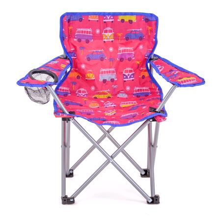 Official Volkswagen Campervan Kids Camping Chair   Pink