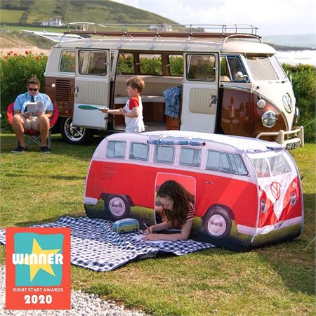 Official Volkswagen Campervan Kids Pop Up Play Tent   Red