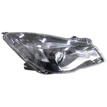 Right Headlamp (Halogen, Takes HIR Bulb, With LED  Daytime Running Light, Supplied  With Motor, Original Equipment) for Opel INSIGNIA Hatchback 2014 2017