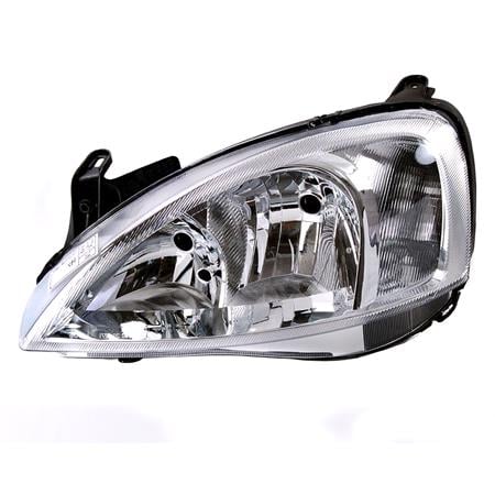 Left Headlamp (Halogen, Takes H7 / H7 Bulbs) for Opel COMBO Tour 2002 2006