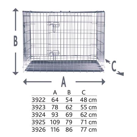 Trixie Metal Kennel Crate   Medium Dogs (78 x 62 x 55cm)