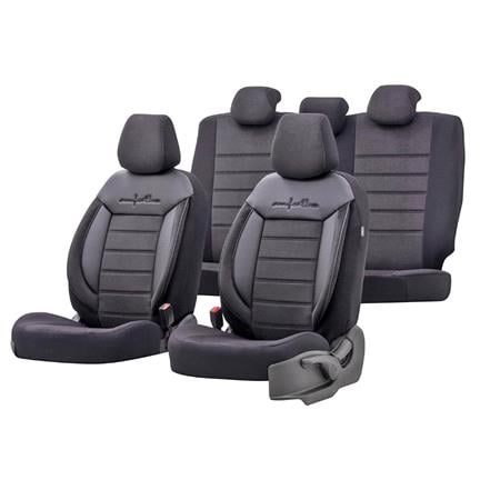 Premium Fabric Car Seat Covers COMFORTLINE   Black For Mitsubishi Fuso 2011 Onwards