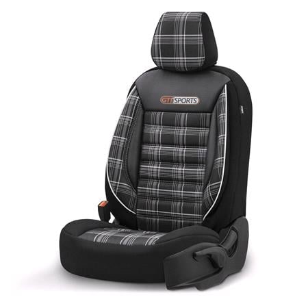 Premium GTI SPORT Car Seat Covers Black & White For Vauxhall COMBO Mk IV 2018 Onwards