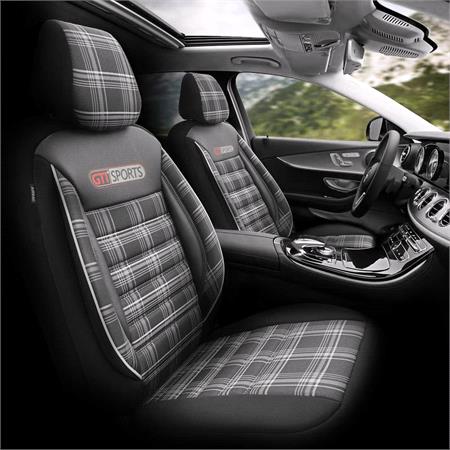 Premium GTI SPORT Car Seat Covers Black & White For Vauxhall COMBO Mk IV 2018 Onwards
