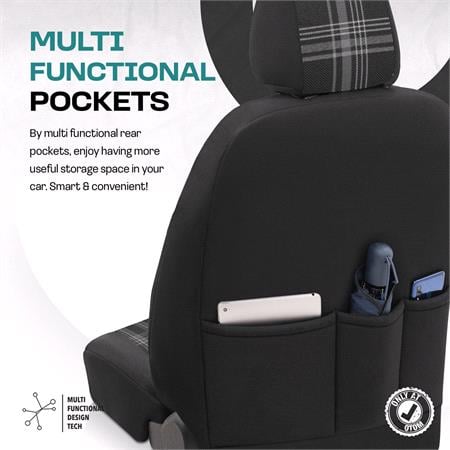 Premium GTI SPORT Car Seat Covers Black & White For Vauxhall COMBO Mk IV 2018 Onwards