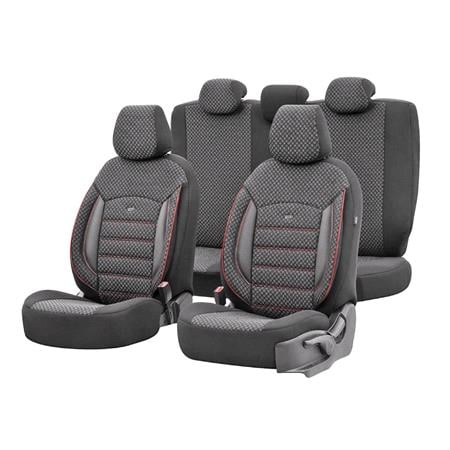 Premium Car Seat Covers SPORT PLUS LINE   Black Red