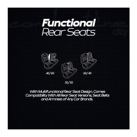 COMFORTLINE CITY Artificial Leather Car Seat Covers with Non Removable Front Headrests   Black and Grey For Nissan ALMERA Mk II Saloon 2000 2006