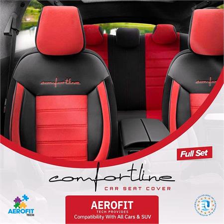 Premium Fabric Car Seat Covers COMFORTLINE   Red For Volkswagen PASSAT ALLTRACK 2015 Onwards