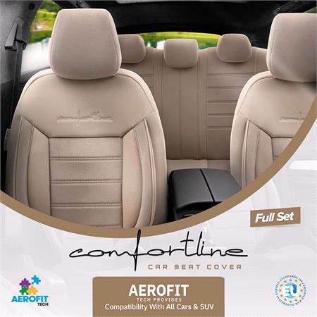 Premium Fabric Car Seat Covers COMFORTLINE   Beige For Audi 80 Avant 1991 1996   Not for S Line Seats