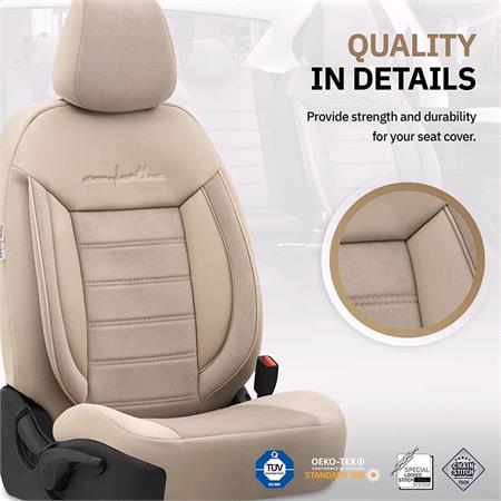 Premium Fabric Car Seat Covers COMFORTLINE   Beige