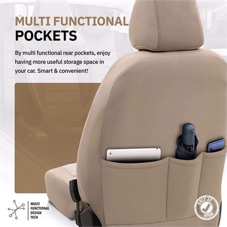 Premium Fabric Car Seat Covers COMFORTLINE   Beige For Peugeot RIFTER 2018 Onwards