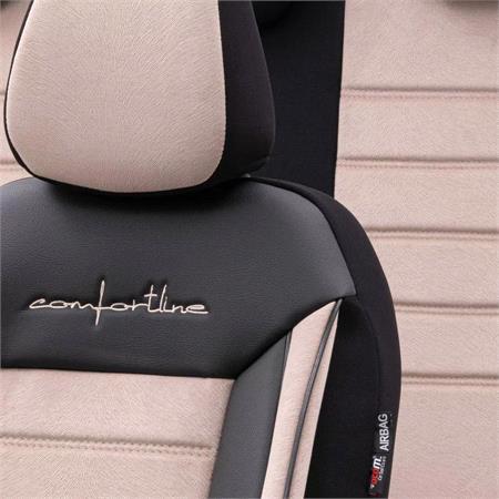 Premium Fabric Car Seat Covers COMFORTLINE   Beige Black For Suzuki SWIFT V 2017 Onwards