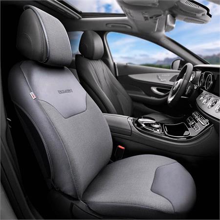 OTOM Exclusive Leather Universal Front Car Seat Cushion   Smoked