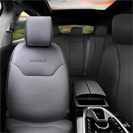 OTOM Exclusive Leather Universal Front Car Seat Cushion   Smoked