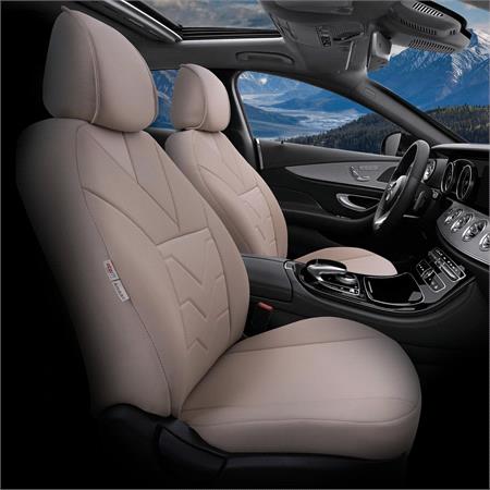 Pangea Artificial Leather Car Seat Covers   Beige For Nissan ALMERA Mk II Saloon 2000 2006