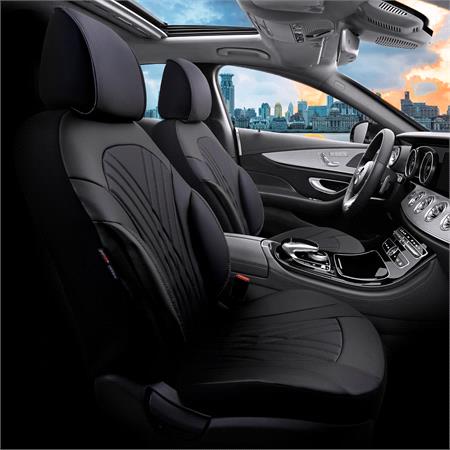 Progressive Artificial Leather Car Seat Covers   Black For Nissan ALMERA Mk II Saloon 2000 2006