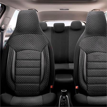 SPORT PLUS CITYBUG Car Seat Covers with Non Removable Headrests   Black For Nissan ALMERA Mk II Saloon 2000 2006