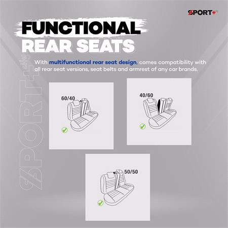 SPORT PLUS CITYBUG Car Seat Covers with Non Removable Headrests   Black For Nissan ALMERA Mk II Saloon 2000 2006