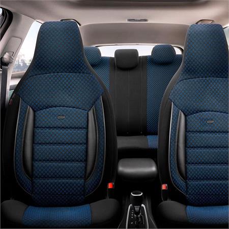 SPORT PLUS CITYBUG Car Seat Covers with Non Removable Headrests   Black and Blue For Nissan ALMERA Mk II Saloon 2000 2006